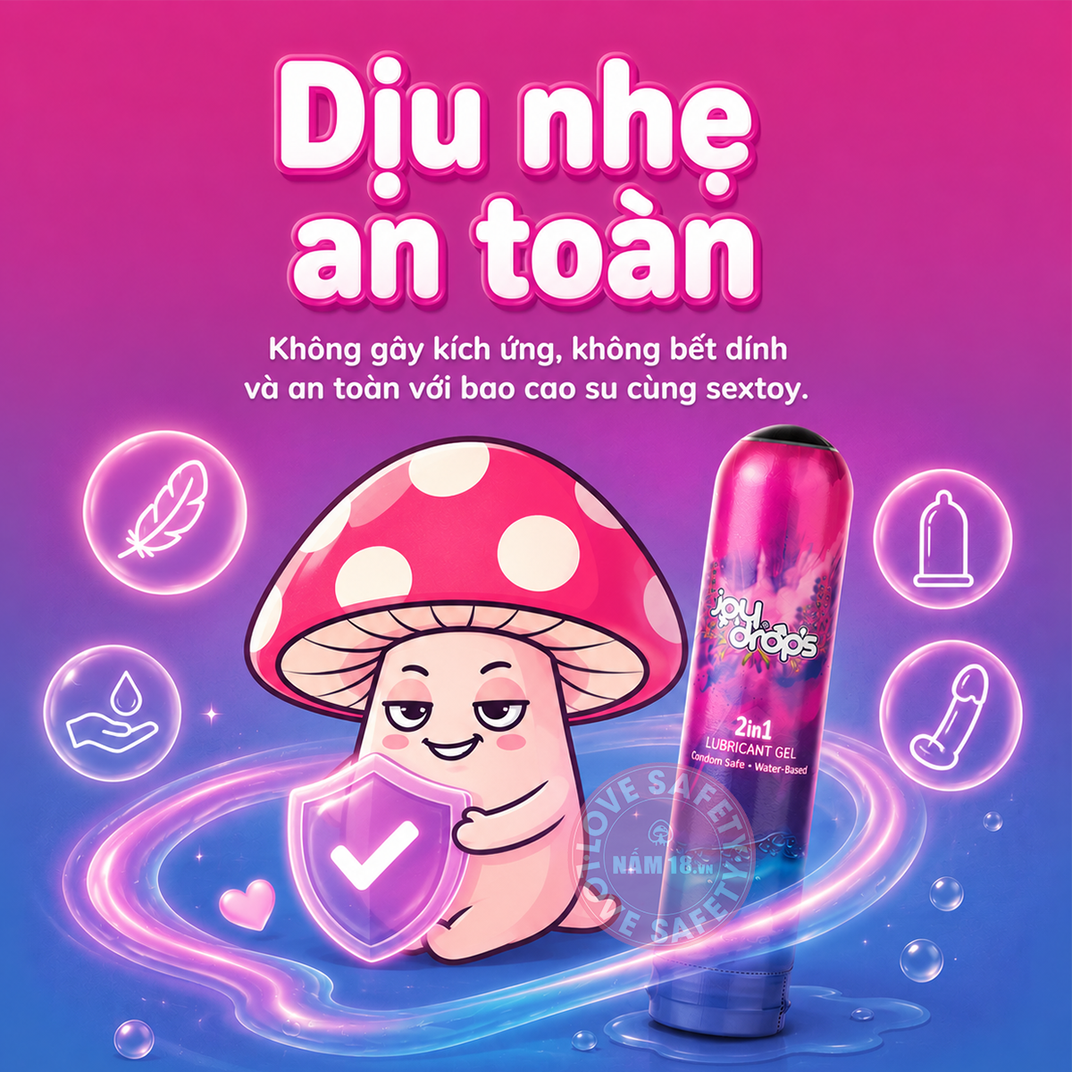  Gel Bôi Trơn Joydrops Massage 2in1 
