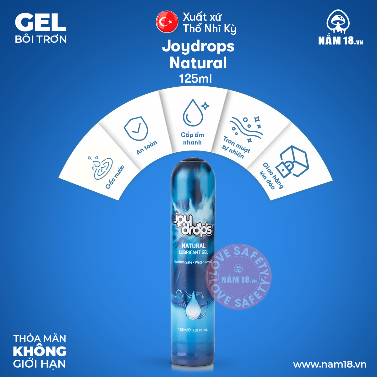  Gel Bôi Trơn Joydrops Natural 