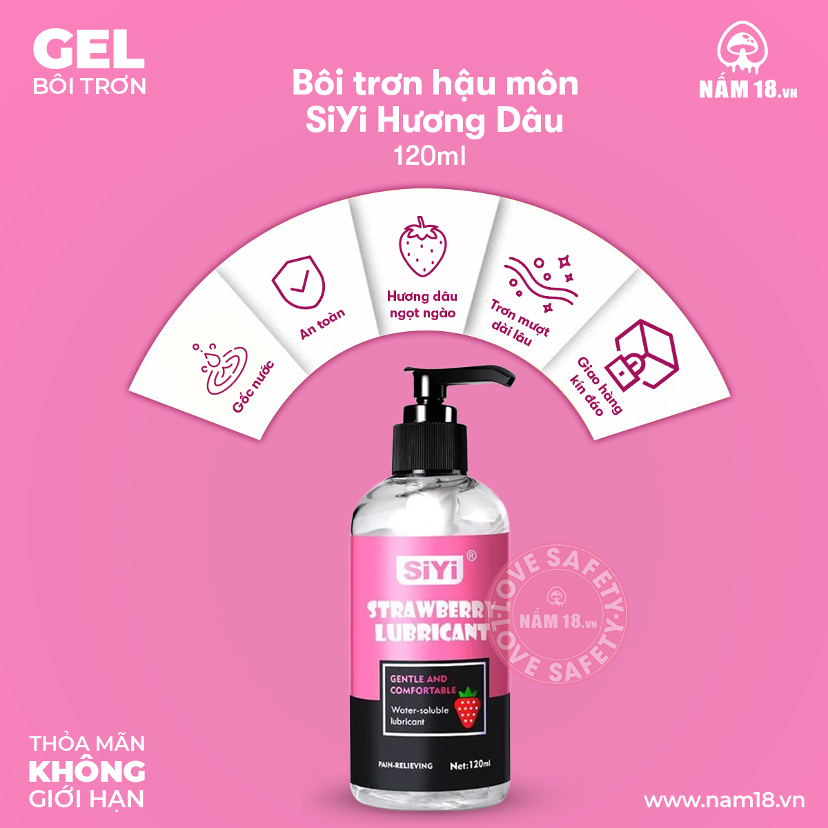  Gel Bôi Trơn Hậu Môn SiYi Hương Dâu 