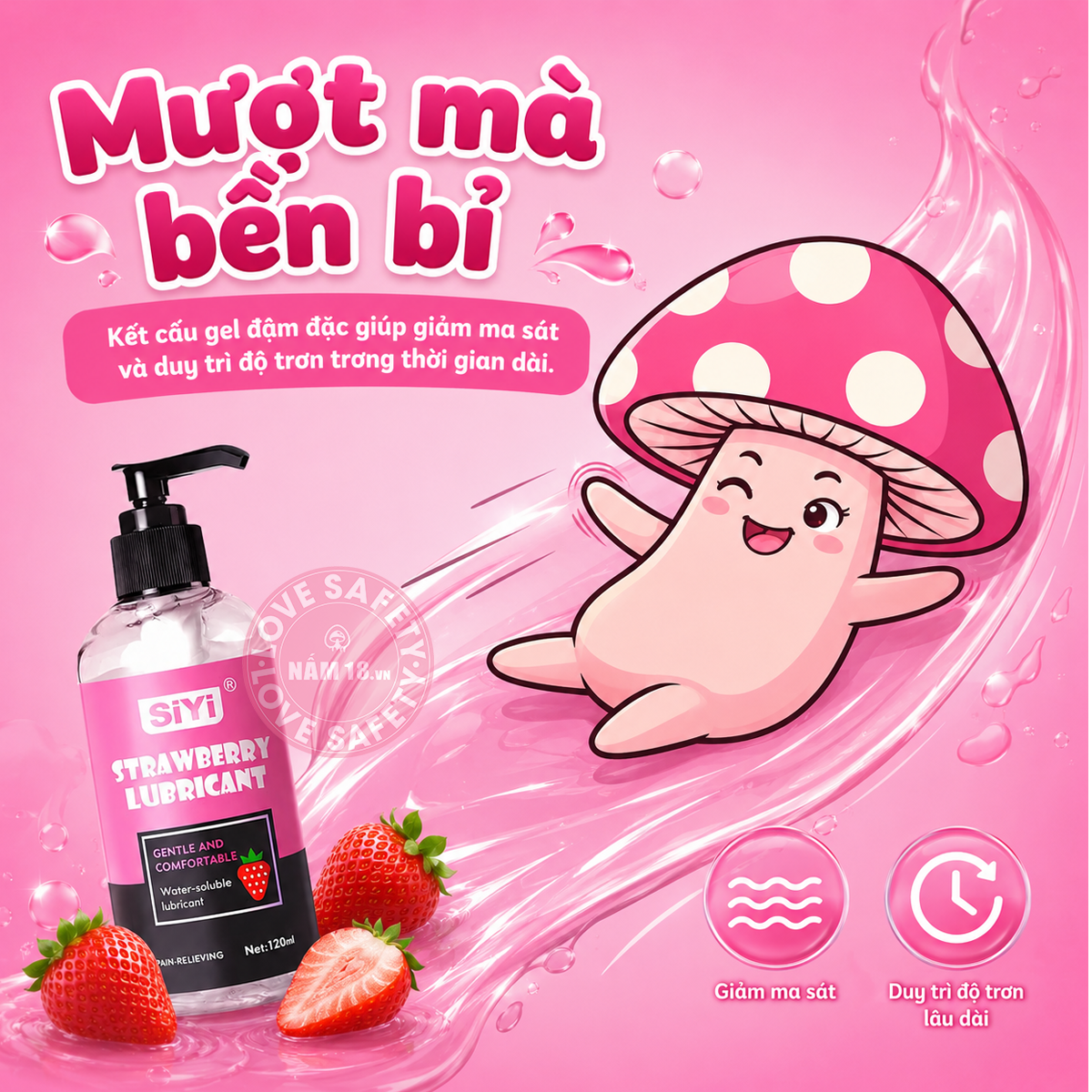  Gel Bôi Trơn Hậu Môn SiYi Hương Dâu 