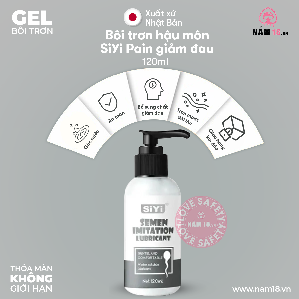  Gel Bôi Trơn Hậu Môn SiYi Pain Giảm Đau 