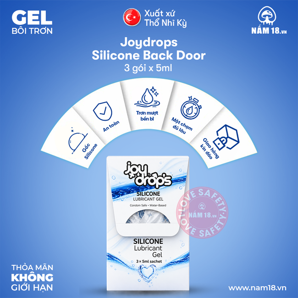  Gel Bôi Trơn Joydrops Silicone Back Door | Combo 3 Gói 