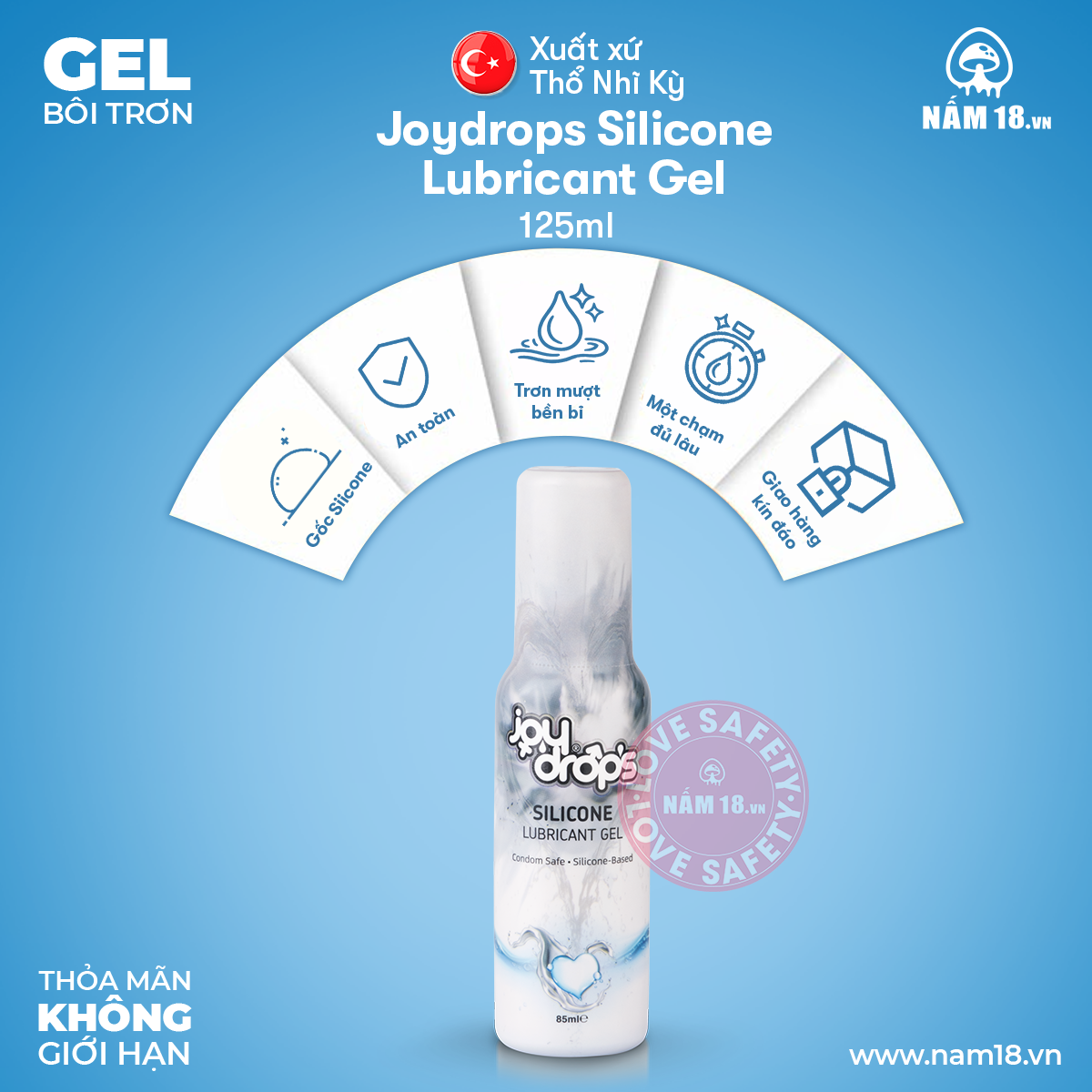  Gel Bôi Trơn Joydrops Silicone Back Door 