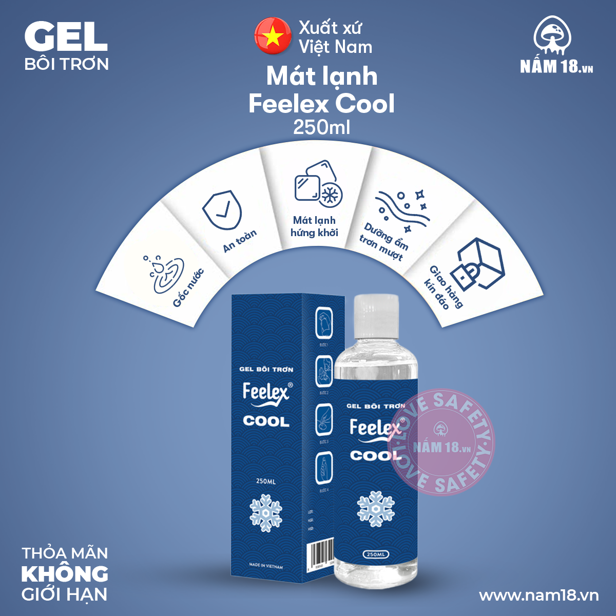  Gel Bôi Trơn Mát Lạnh Feelex Cool 