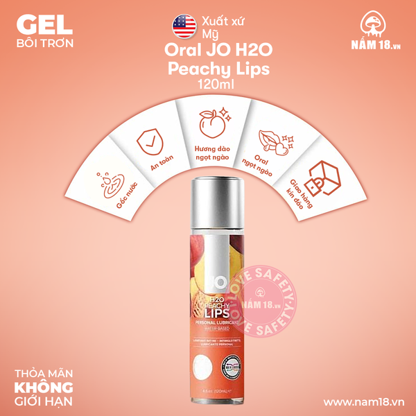  Gel Bôi Trơn Oral Jo H20 Peachy Lips 