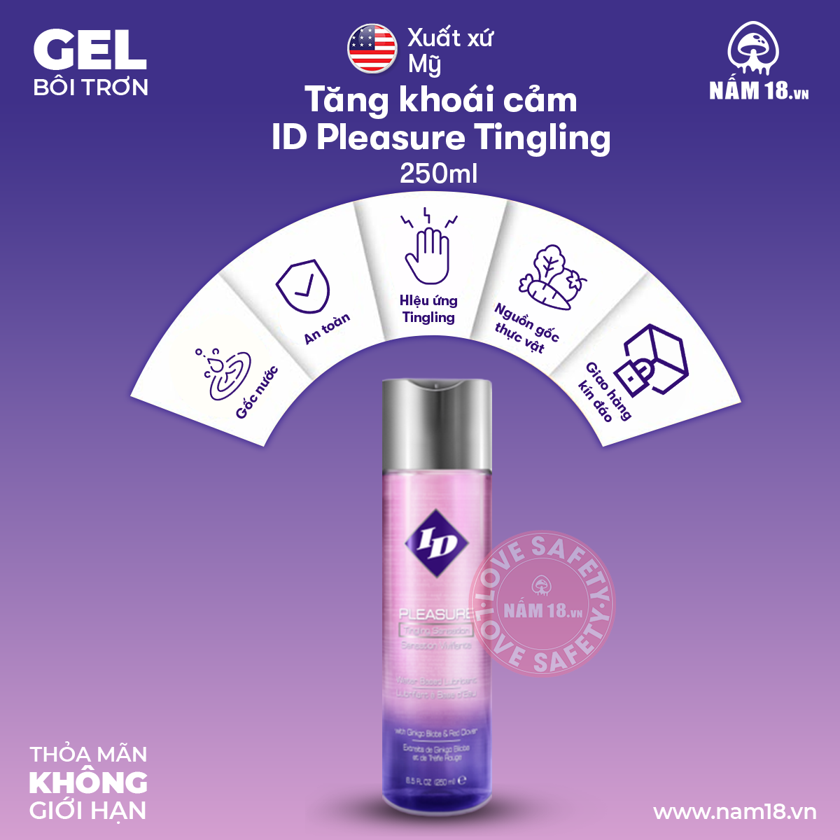  Gel Bôi Trơn Tăng Khoái Cảm ID Pleasure Tingling 