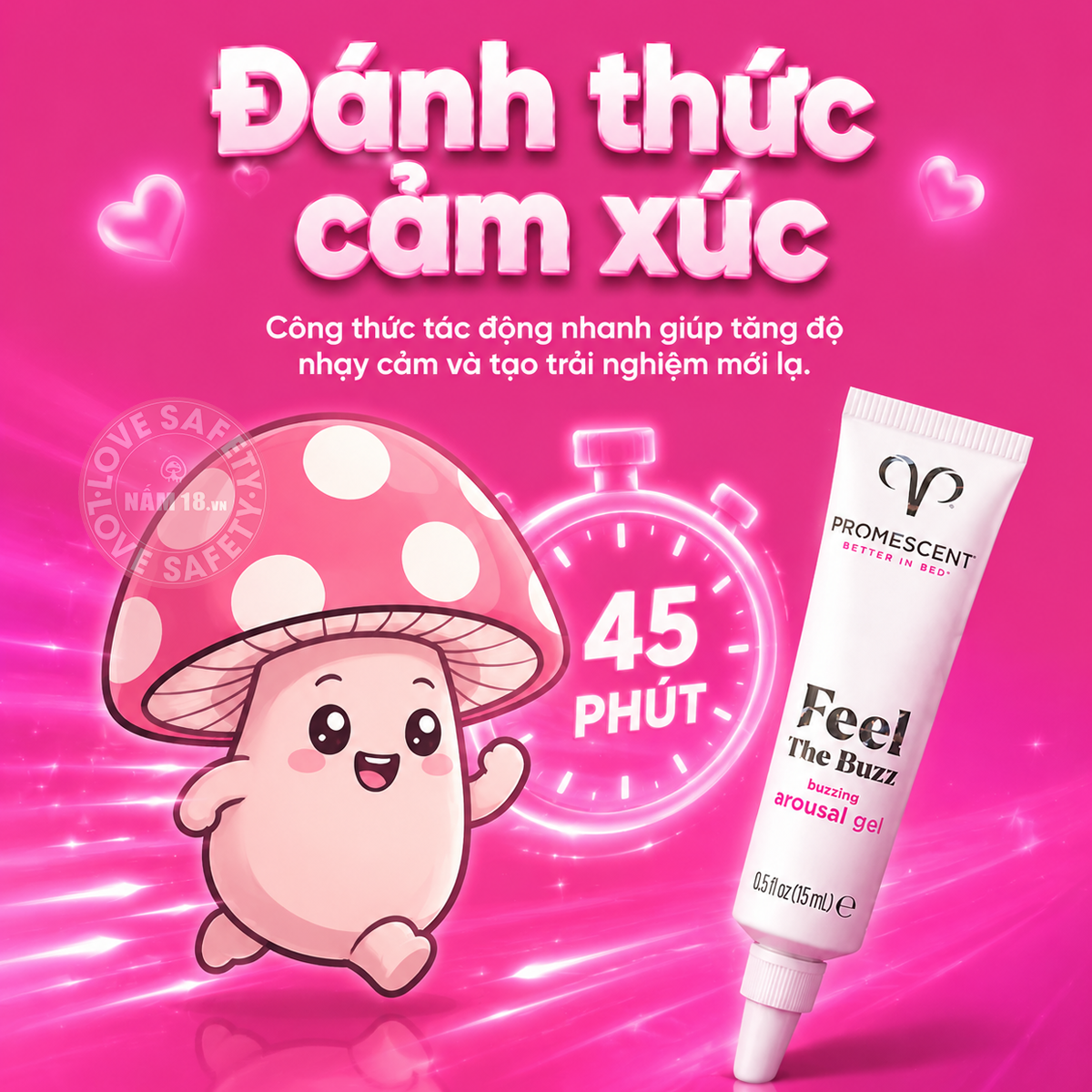  Gel Bôi Trơn Tăng Khoái Cảm Promescent Buzzing 