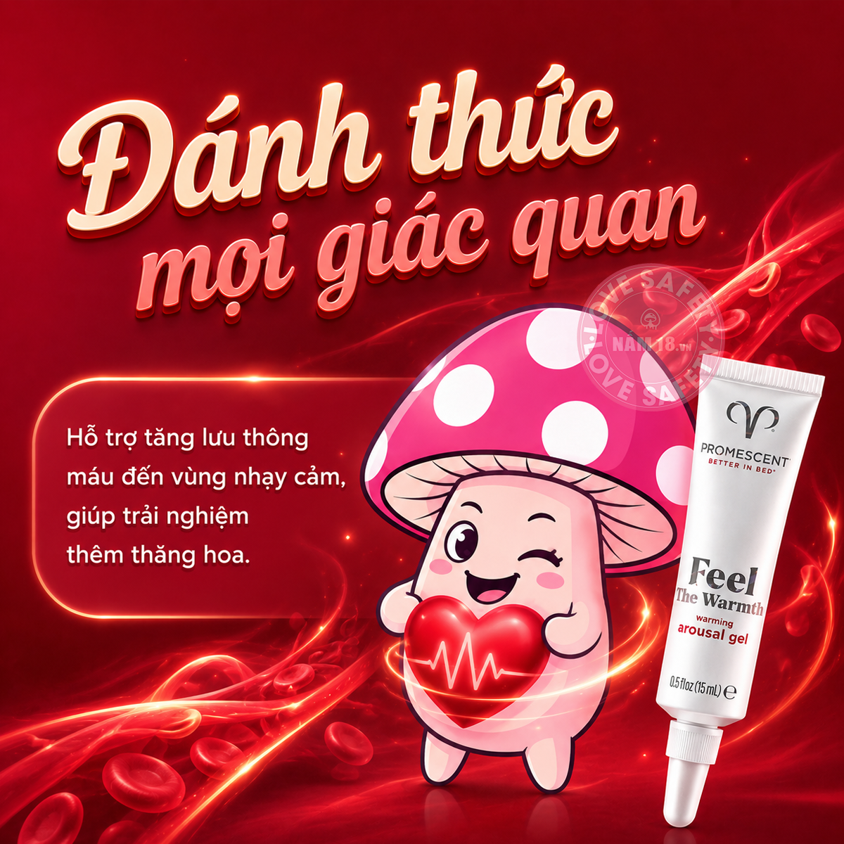  Gel Bôi Trơn Tăng Khoái Cảm Promescent Warming 