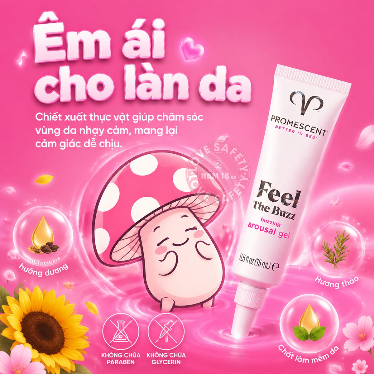  Gel Bôi Trơn Tăng Khoái Cảm Promescent Buzzing 