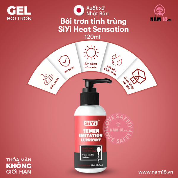  Gel Bôi Trơn Tinh Trùng SiYi Heat Sensation - Chai 120ml 