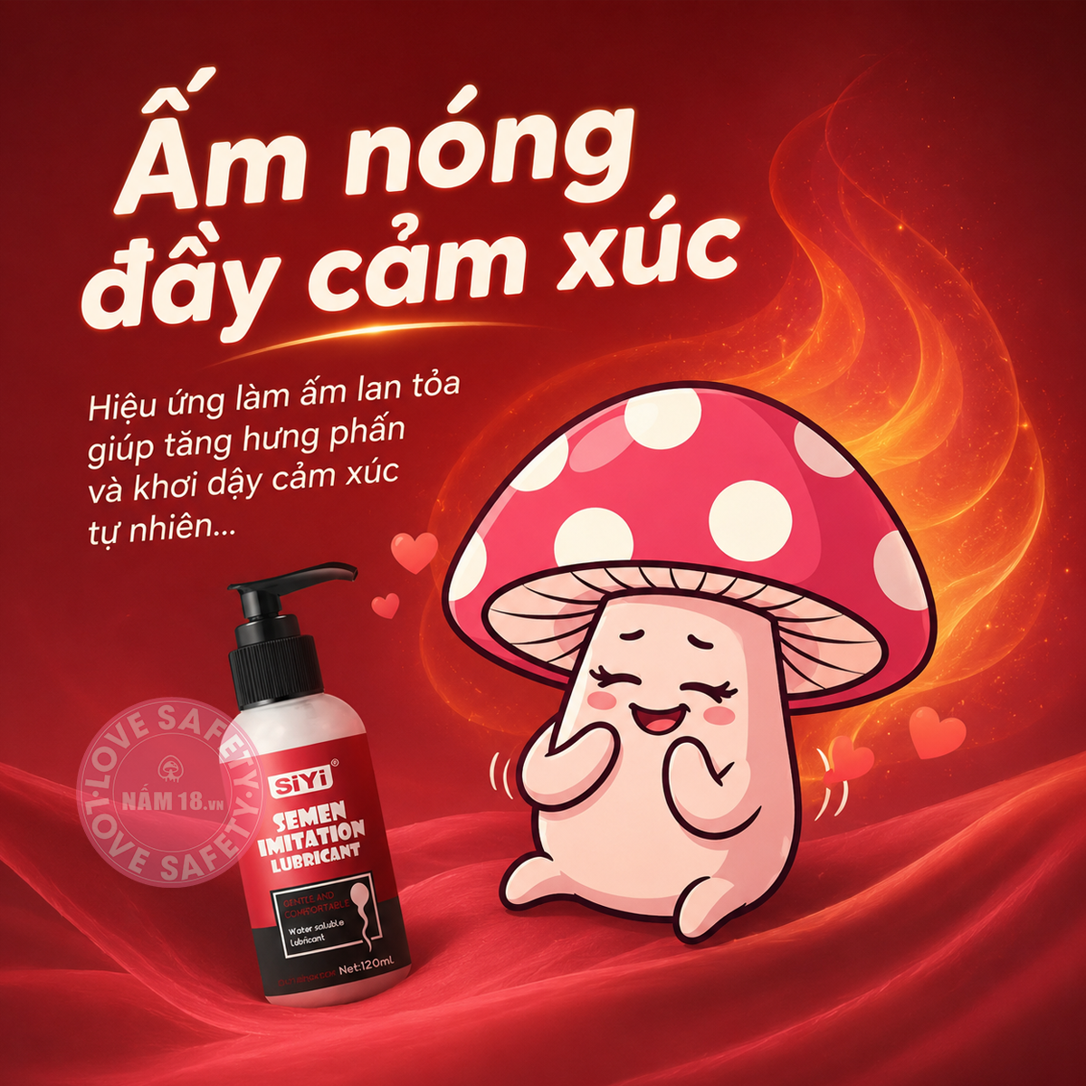 Gel Bôi Trơn Tinh Trùng SiYi Heat Sensation - Chai 120ml 