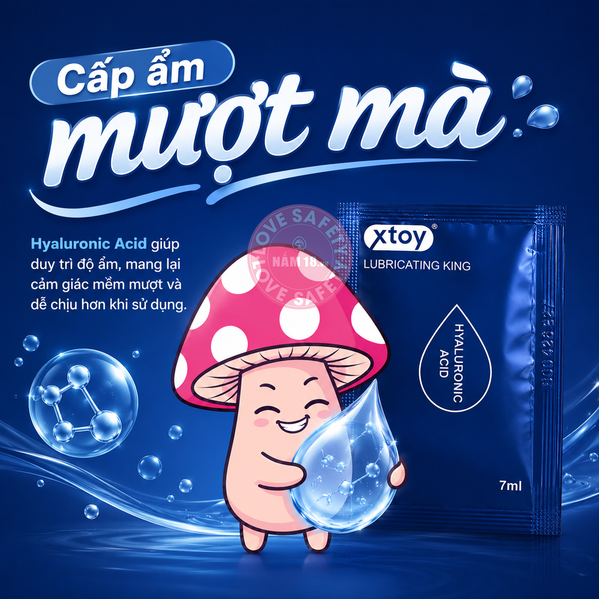 Gel Bôi Trơn Xtoy Lubricating King Không Mùi - Combo 5 Gói 