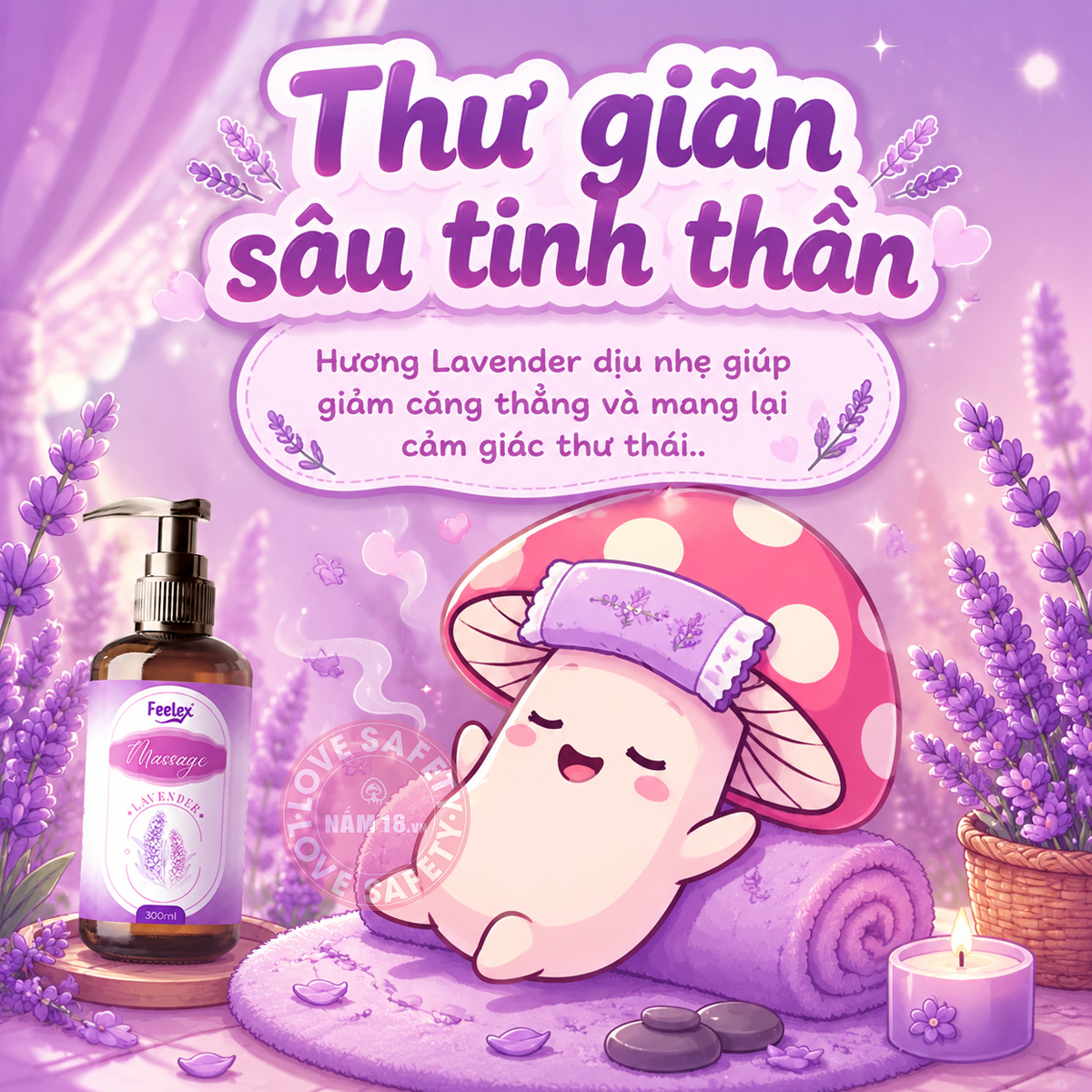  Gel Dầu Massage Body Feelex Hương Lavender 