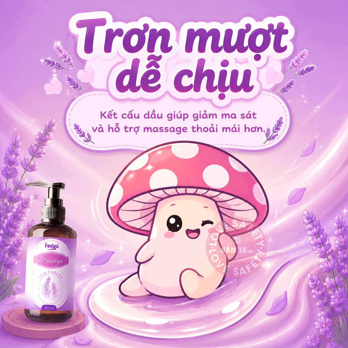  Gel Dầu Massage Body Feelex Hương Lavender 