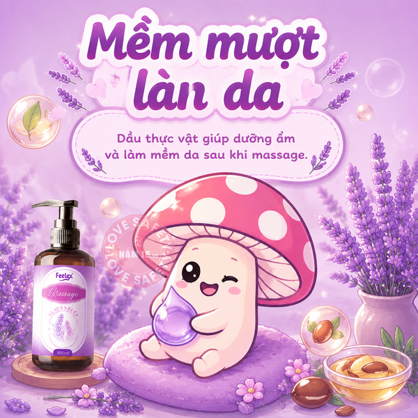 Gel Dầu Massage Body Feelex Hương Lavender