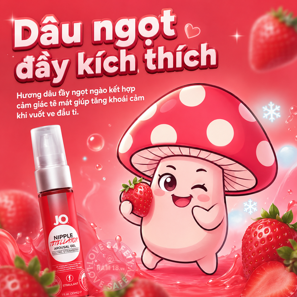 Gel Kích Thích Đầu Ti Jo Nipple Titillator Strawberry