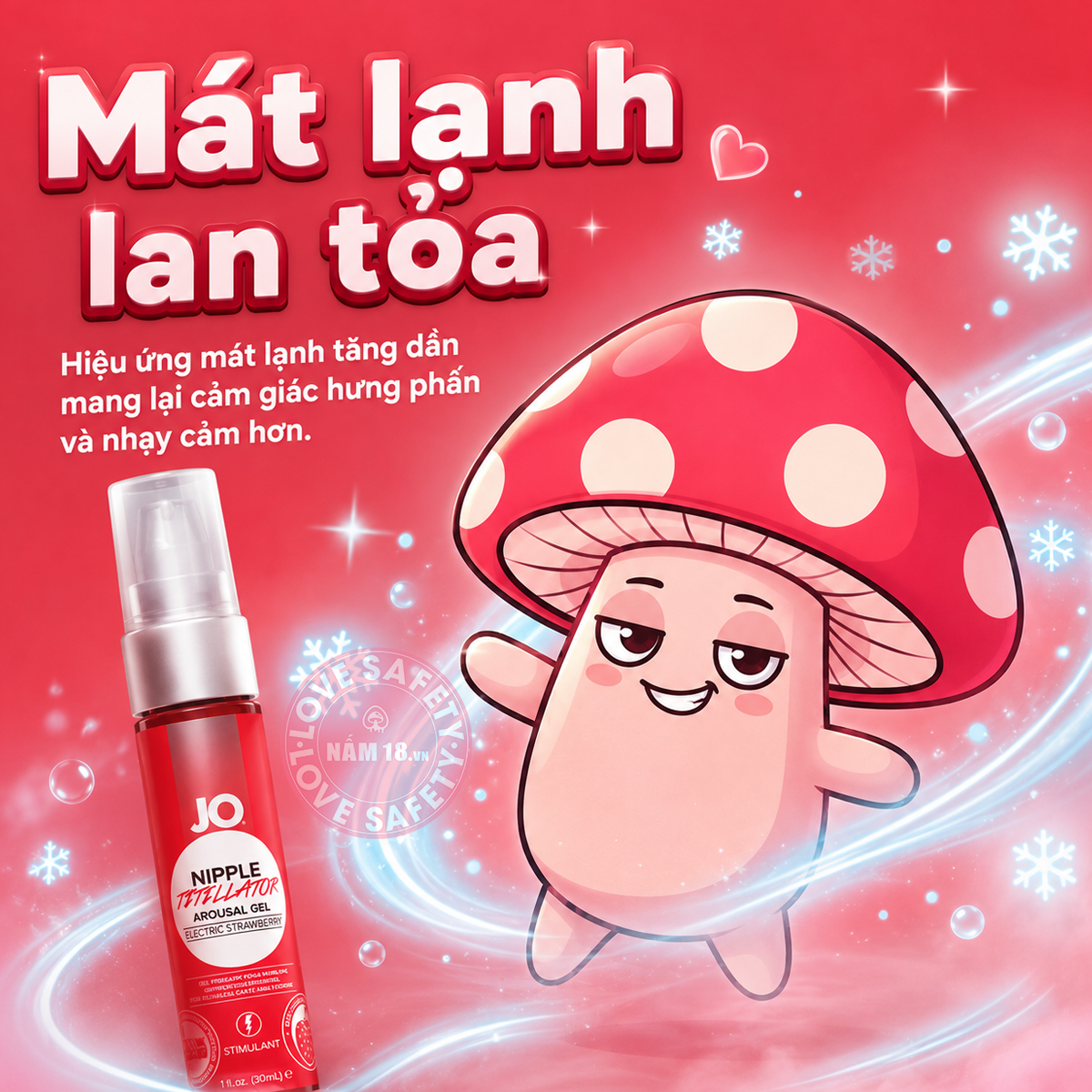  Gel Kích Thích Đầu Ti Jo Nipple Titillator Strawberry 