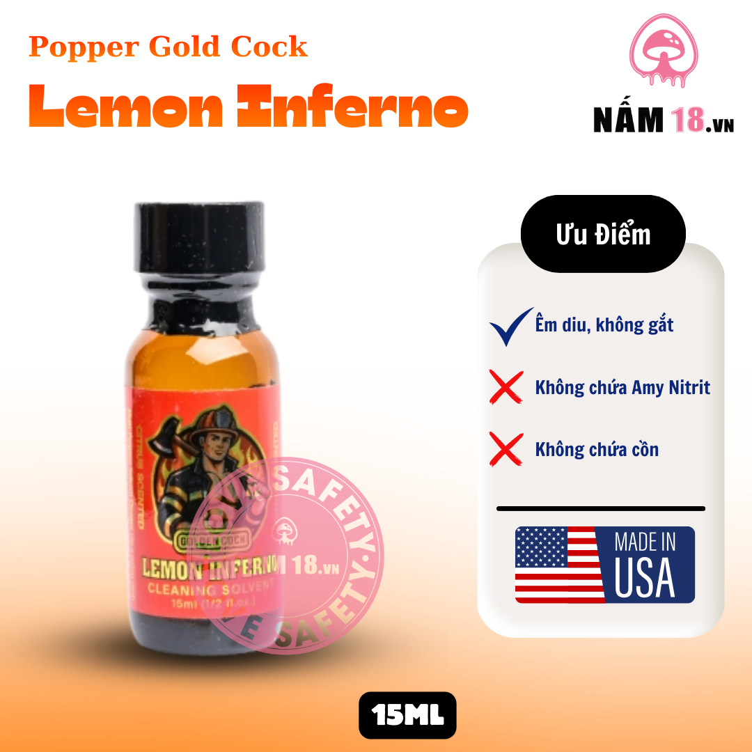  Popper Golden Cock Lemon Inferno 