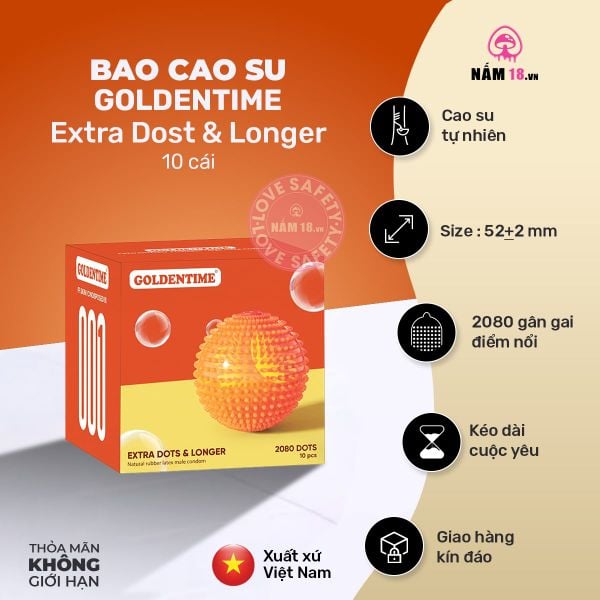  Bao Cao Su Gai Goldentime Extra Dots & Longer 