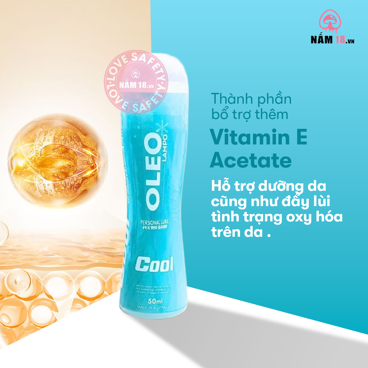  Gel Bôi Trơn Mát Lạnh Oleo Lampo Cool 