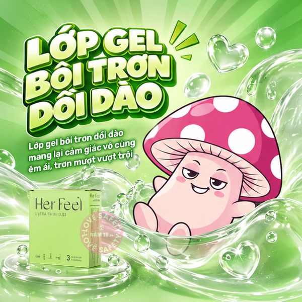  Bao Cao Su Siêu Mỏng PlayAh Her Feel Ultra Thin 003 Hương Nước Hoa 