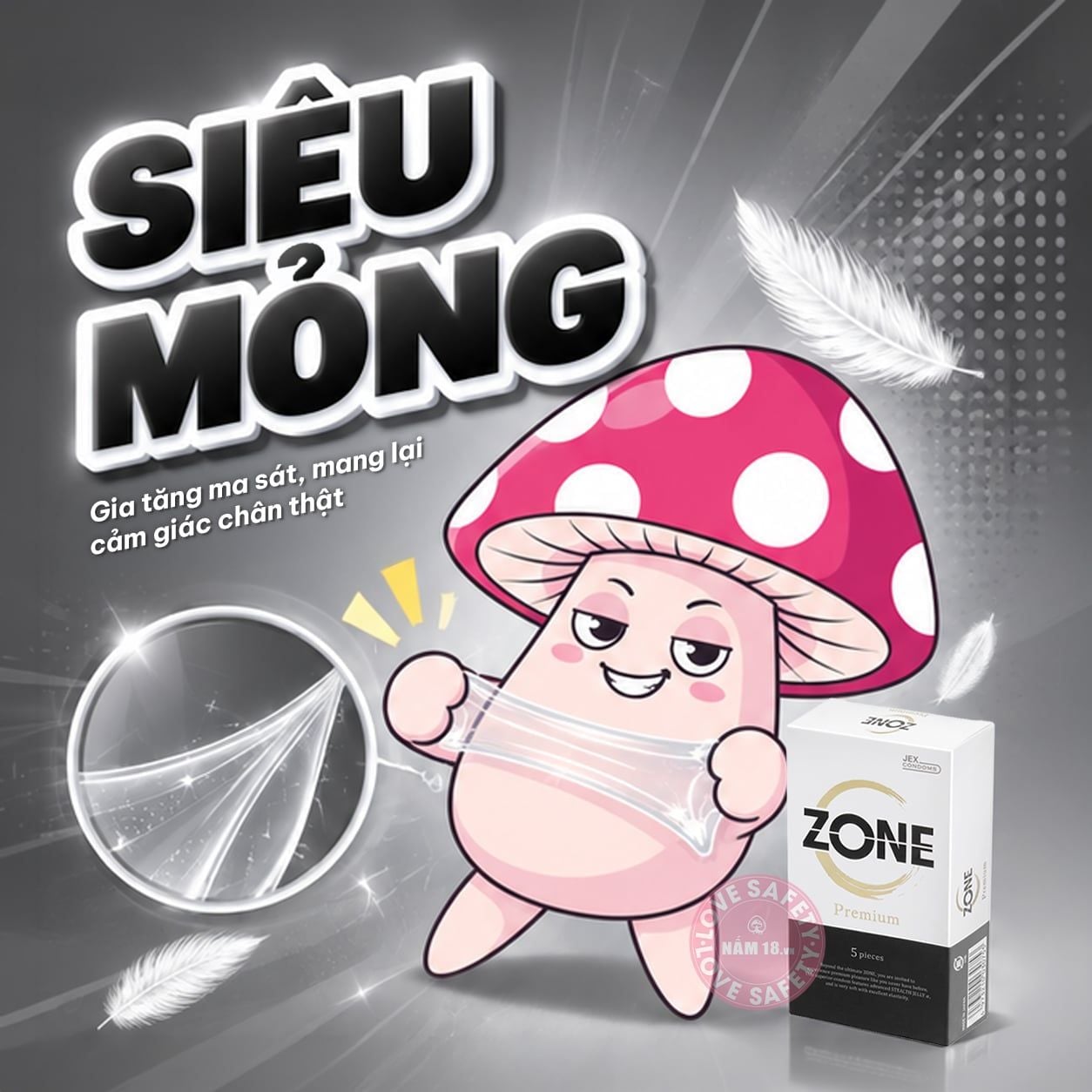  Bao Cao Su Siêu Mỏng Jex Zone Premium 