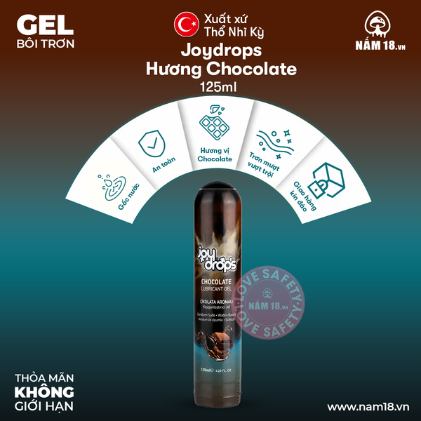  Gel Bôi Trơn Joydrops Hương Chocolate 