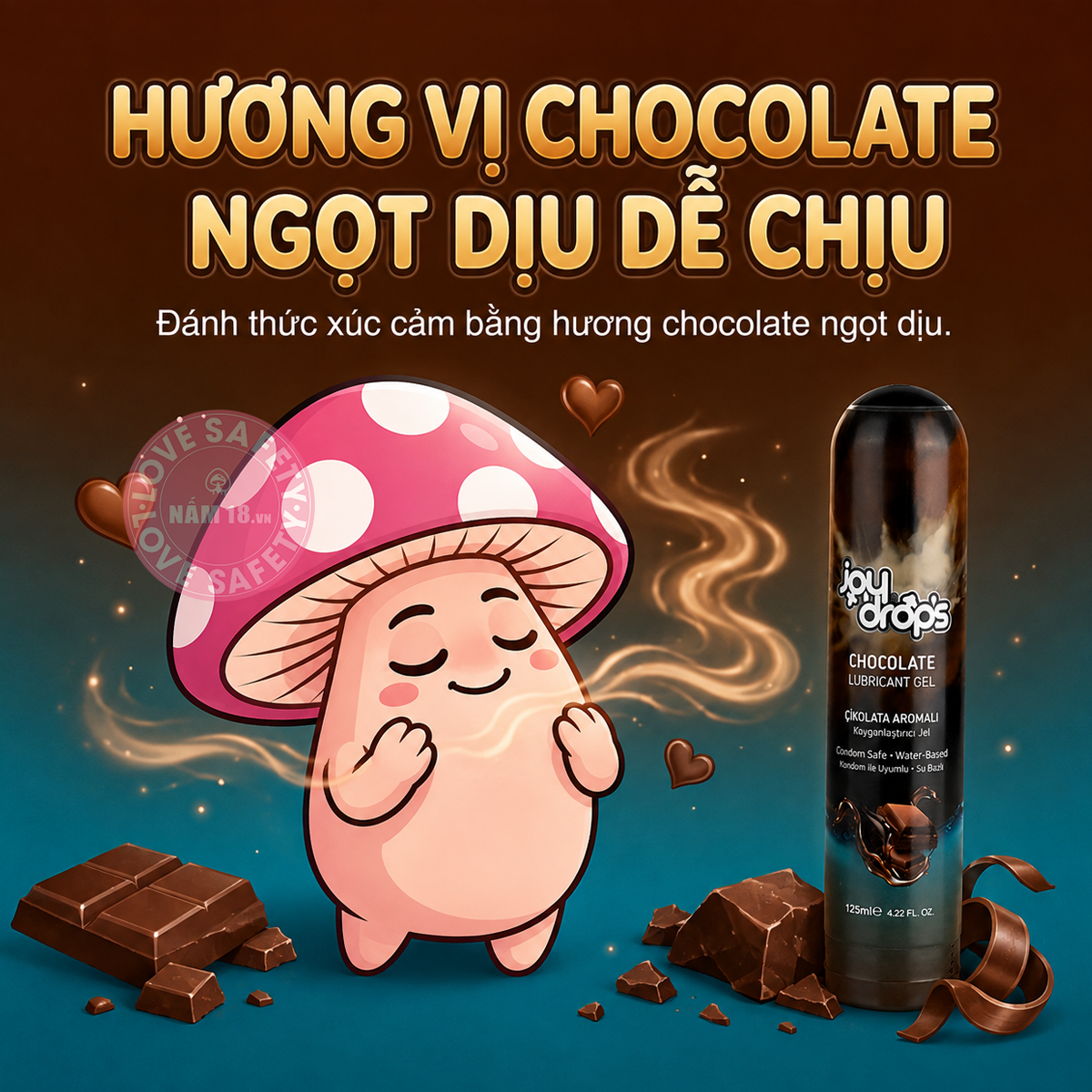 Gel Bôi Trơn Joydrops Hương Chocolate 