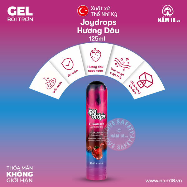  Gel Bôi Trơn Joydrops Hương Dâu 