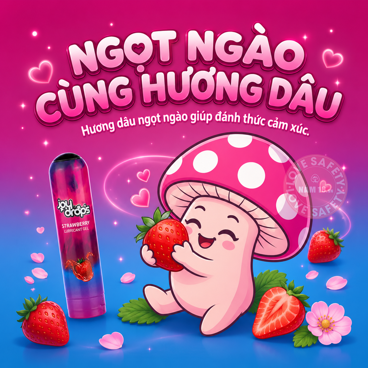  Gel Bôi Trơn Joydrops Hương Dâu 