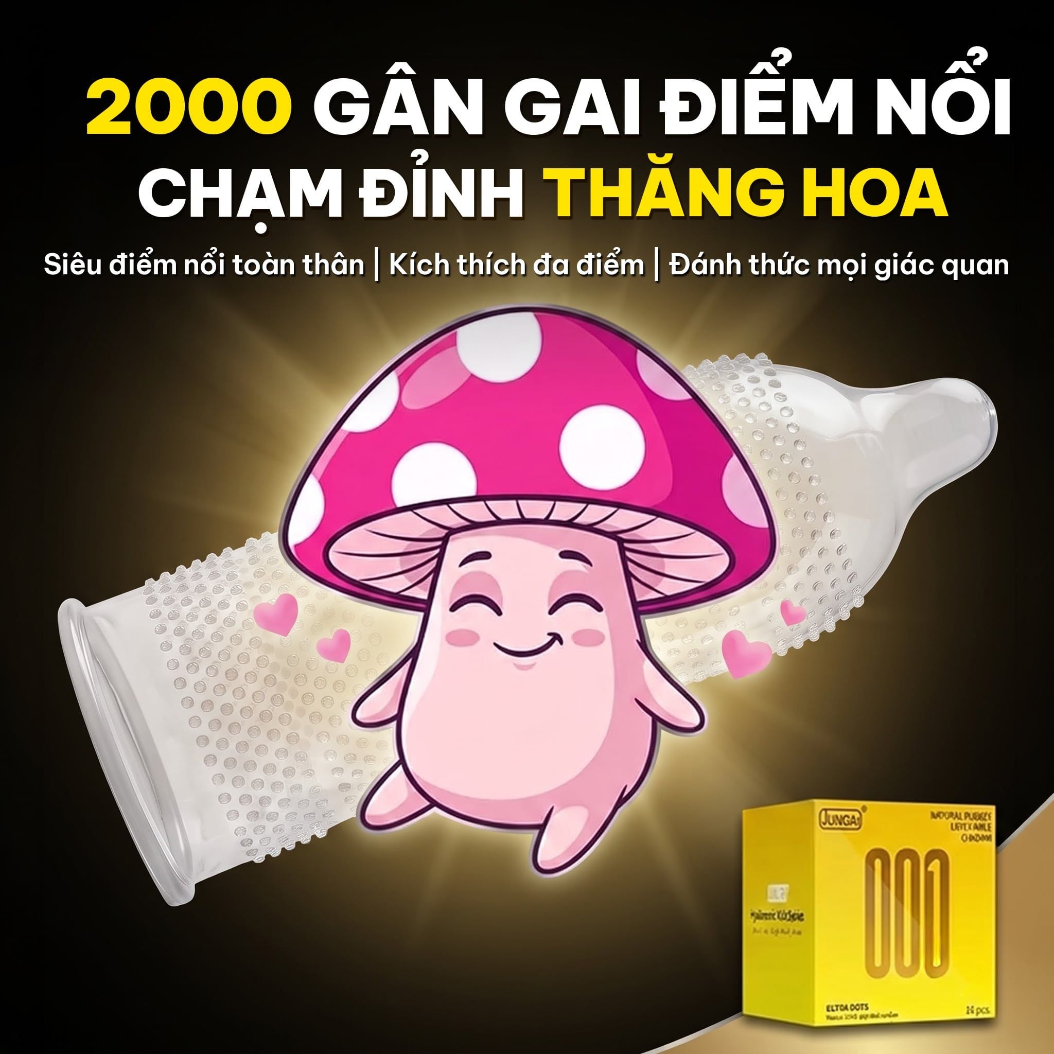  Bao Cao Su Siêu Điểm Nổi Juncai Extra Dots 