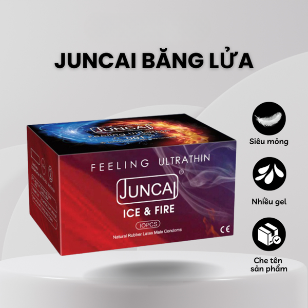  Bao Cao Su Siêu Mỏng Juncai Ice & Fire Lửa Băng 