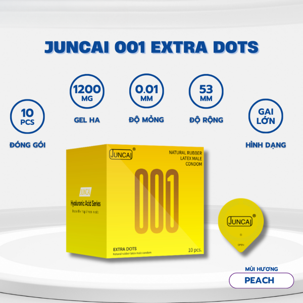  Bao Cao Su Siêu Điểm Nổi Juncai Extra Dots 