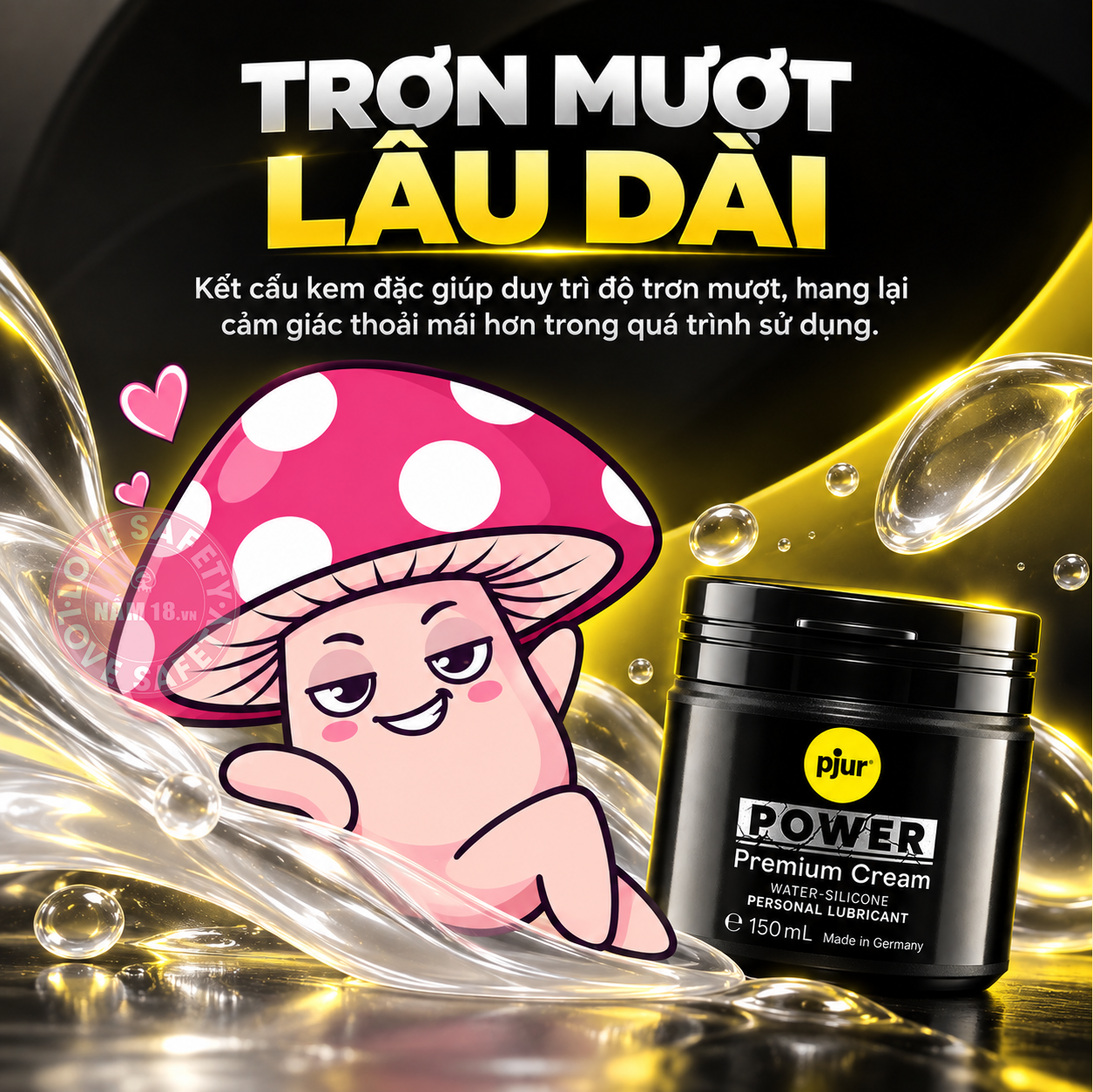  Kem Bôi Trơn Cao Cấp Pjur POWER Premium Cream 