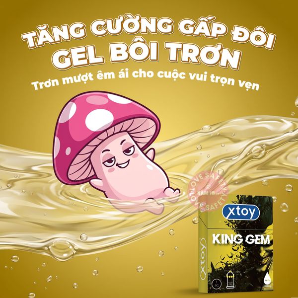 Bao Cao Su Xtoy King Gem 7 Bi Lớn Hương Vani