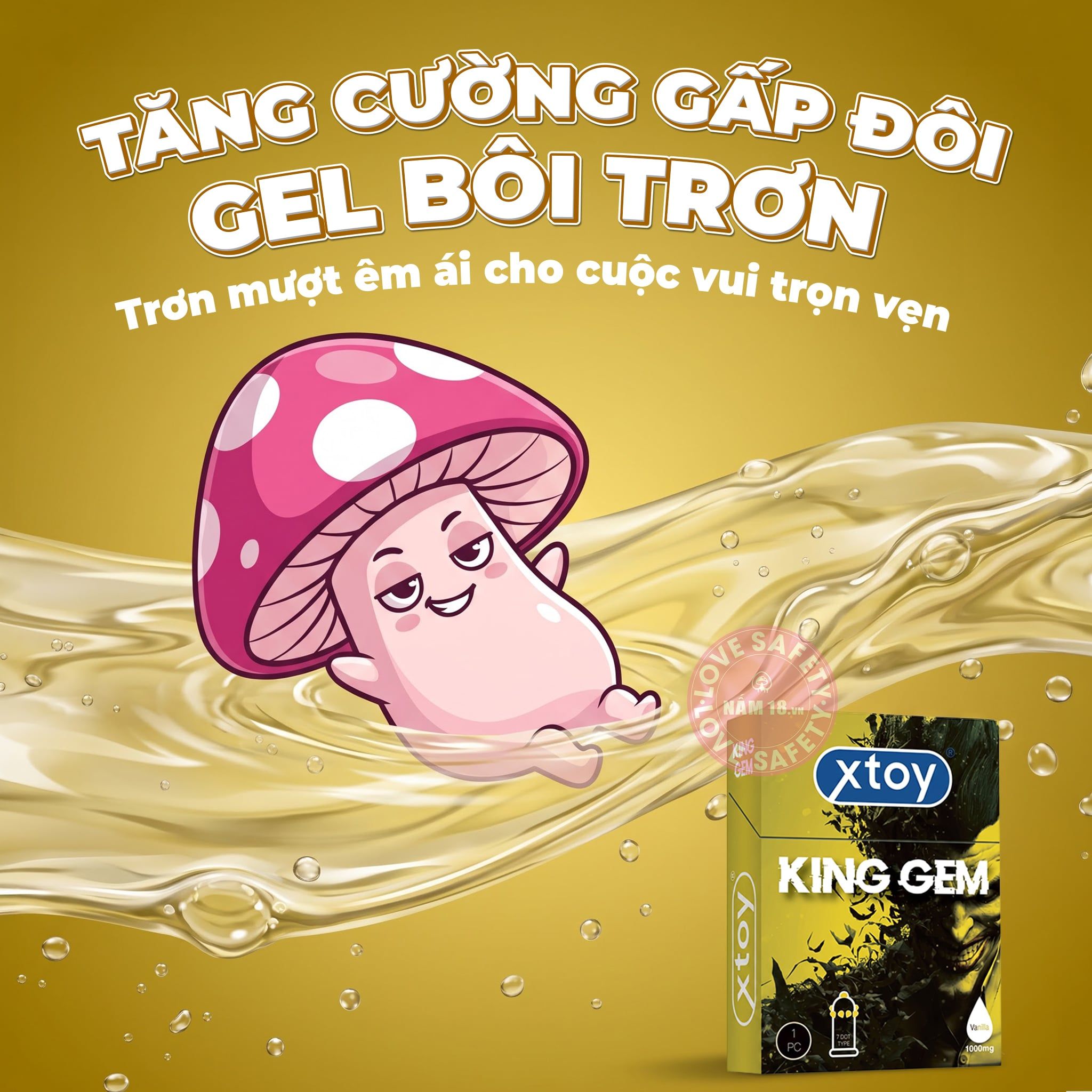  Bao Cao Su Xtoy King Gem 7 Bi Lớn Hương Vani 