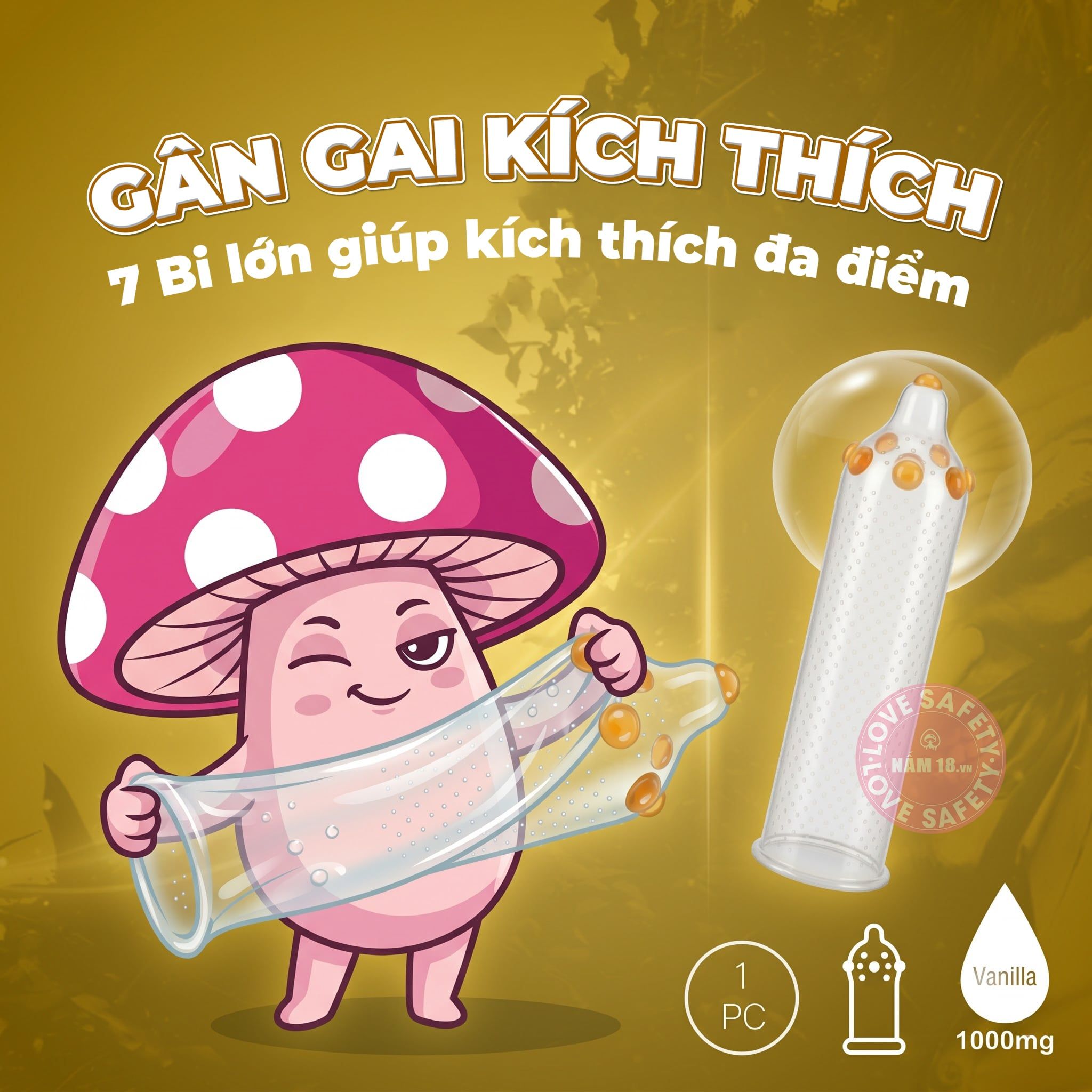  Bao Cao Su Xtoy King Gem 7 Bi Lớn Hương Vani 