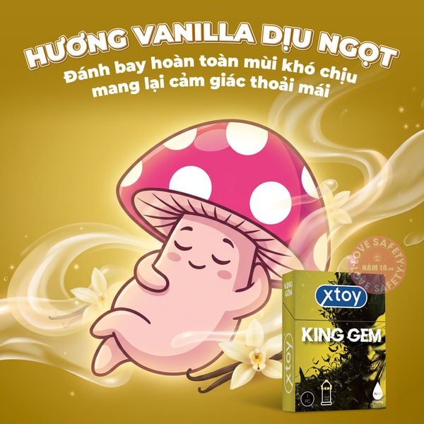 Bao Cao Su Xtoy King Gem 7 Bi Lớn Hương Vani