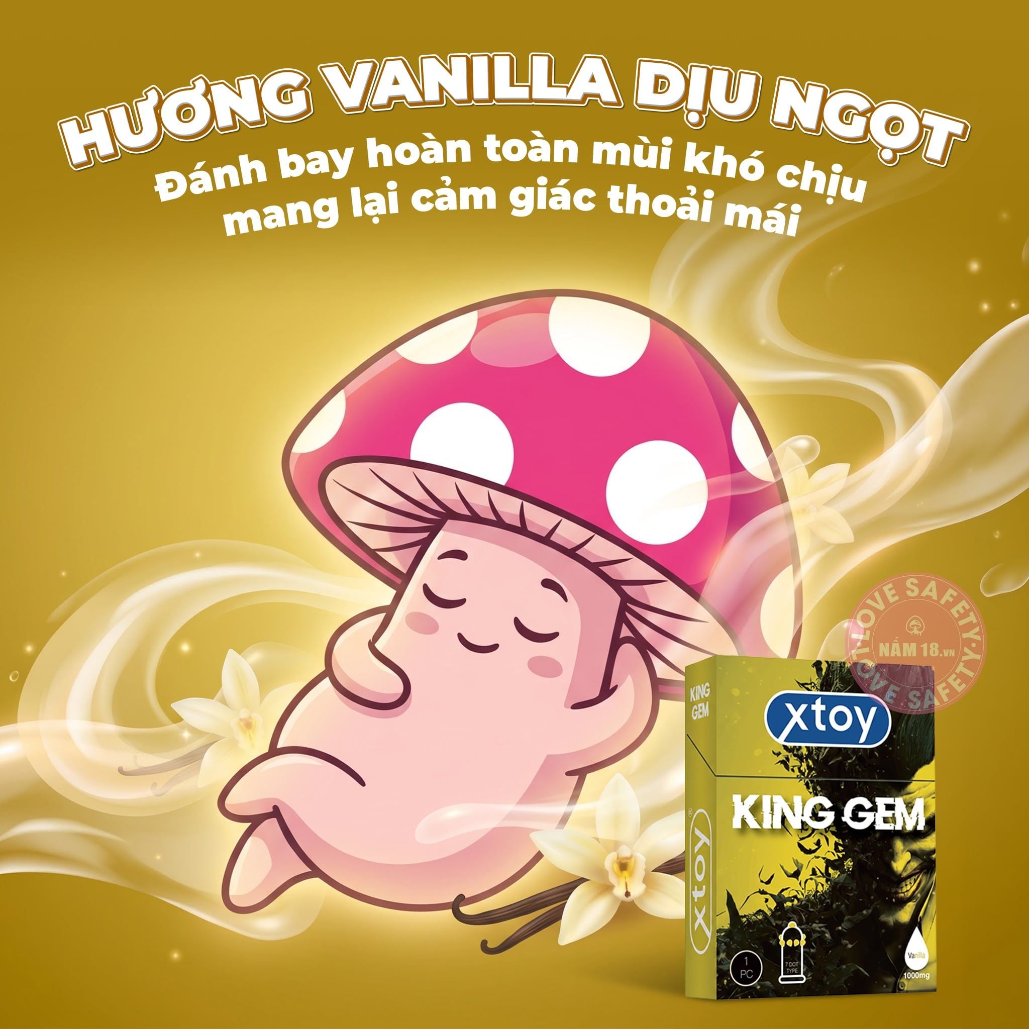  Bao Cao Su Xtoy King Gem 7 Bi Lớn Hương Vani 