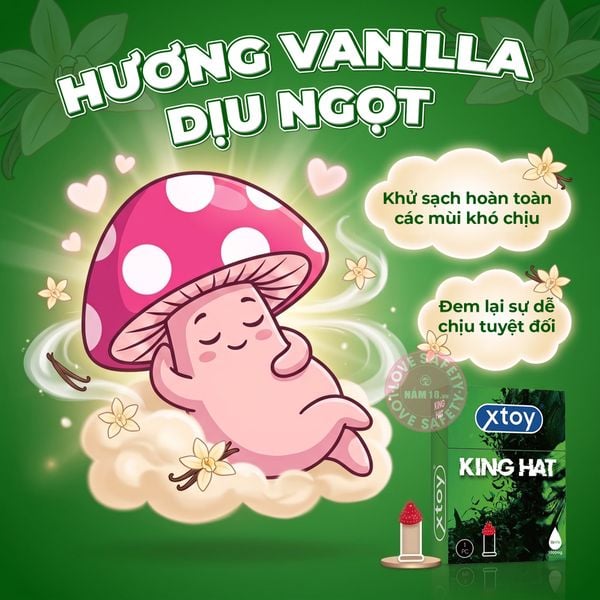 Bao Cao Su Xtoy King Hat Gai Lớn Hương Vani