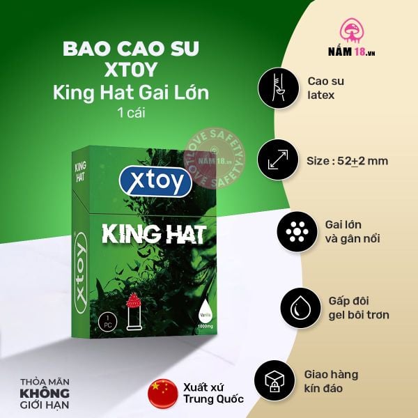  Bao Cao Su Xtoy King Hat Gai Lớn Hương Vani 