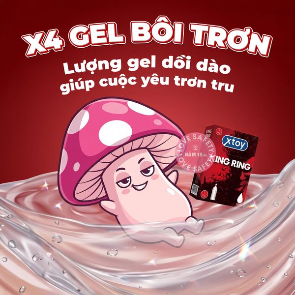  Bao Cao Su Xtoy King Ring Gai Lớn Hương Dâu 