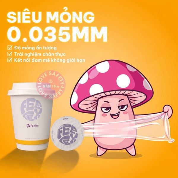 Bao Cao Su Siêu Mỏng Feelex Cup Hương Kumquat Tea 