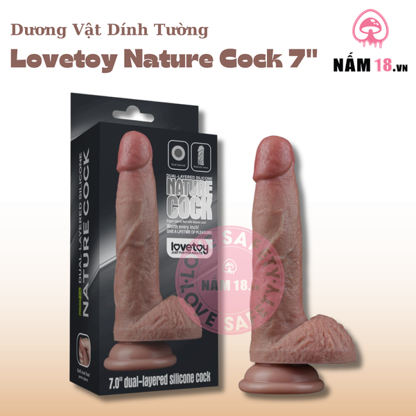  Dương Vật Dính Tường Có Bìu Lovetoy Nature Cock 7