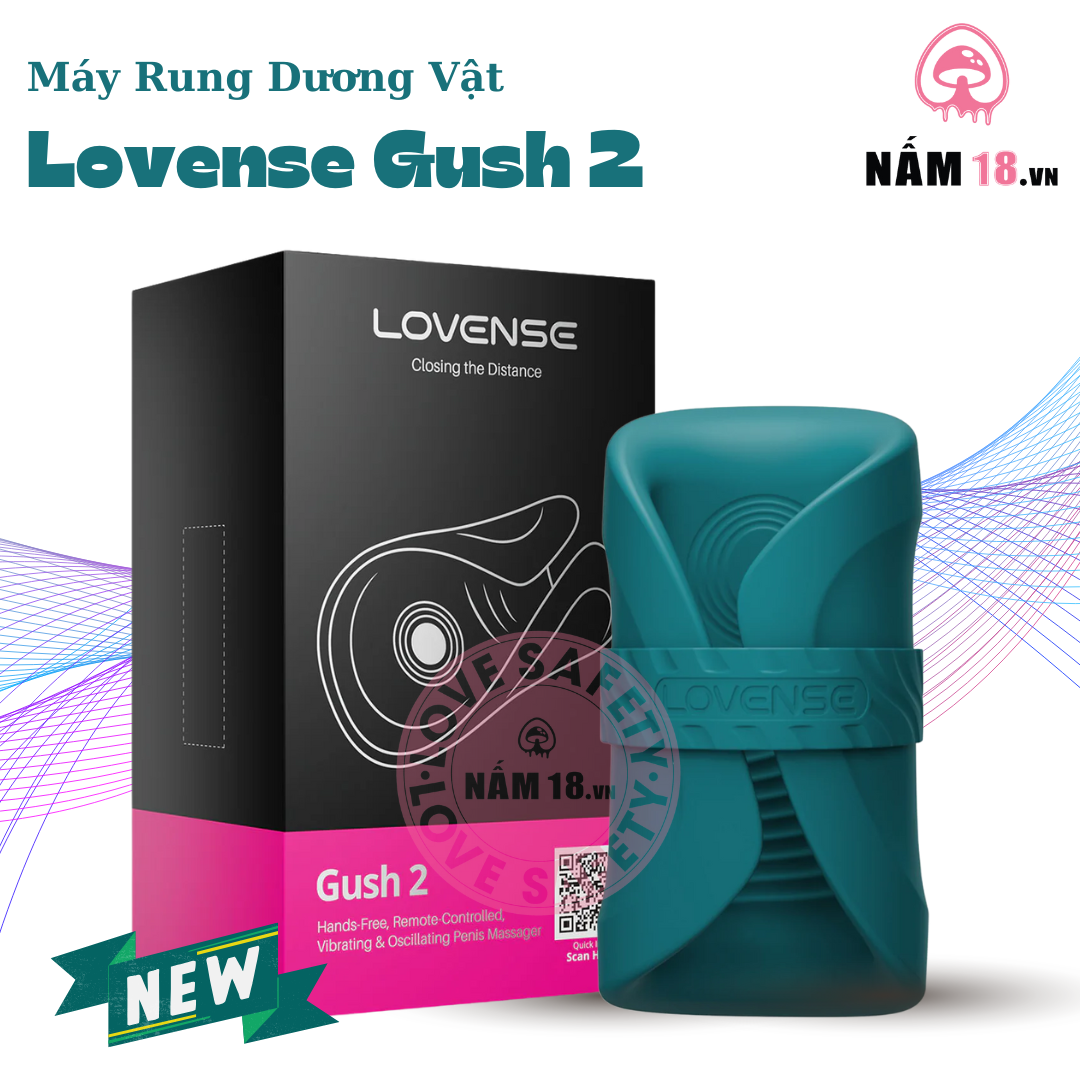  Máy Rung Massage Dương Vật Lovense Gush 2 Điều Khiển App 