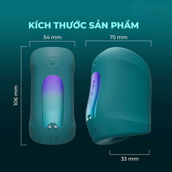 Máy Rung Massage Dương Vật Lovense Gush 2 Điều Khiển App