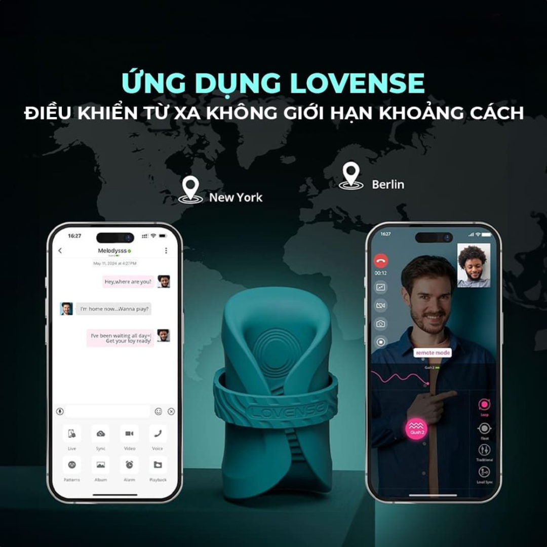 Máy Rung Massage Dương Vật Lovense Gush 2 Điều Khiển App 