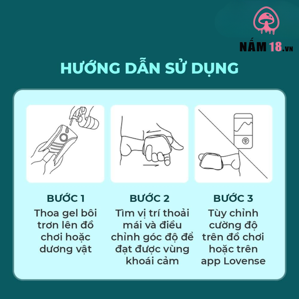 Máy Rung Massage Dương Vật Lovense Gush 2 Điều Khiển App