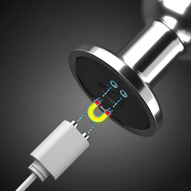  Phích Cắm Hậu Môn Inox Massger 10 Chế Độ Rung 