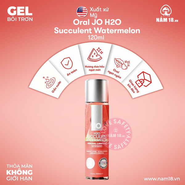  Gel Bôi Trơn Oral Jo H20 Succulent Watermelon 